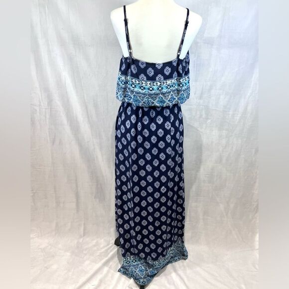 Blue boho maxi sundress size medium - Picture 3 of 6